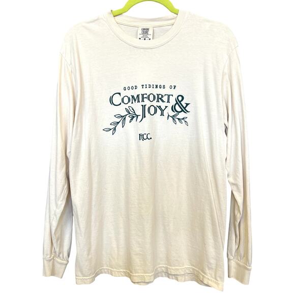Good Tidings Christmas L/S Comfort Colors Tee Medium - Picture 1 of 3